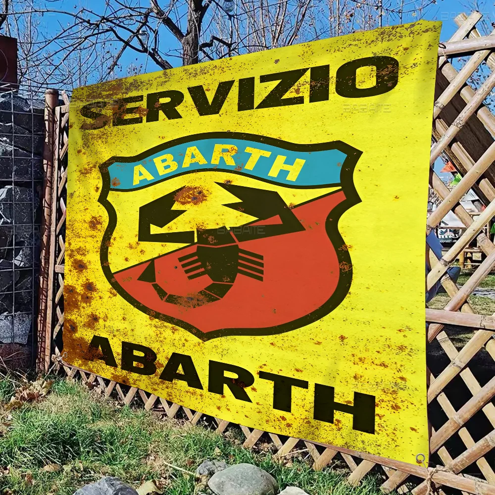 A-Abarth High End Quality Banner Printing Artistic Atmosphere Style Camping Flag