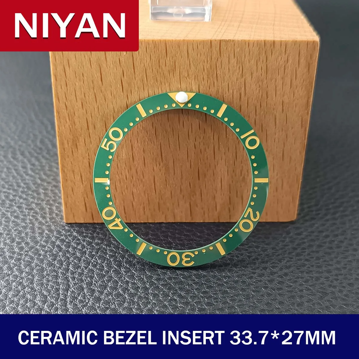 Inserto lunetta in ceramica inclinata 33,65 mm * 27 mm Parti di ricambio per orologi