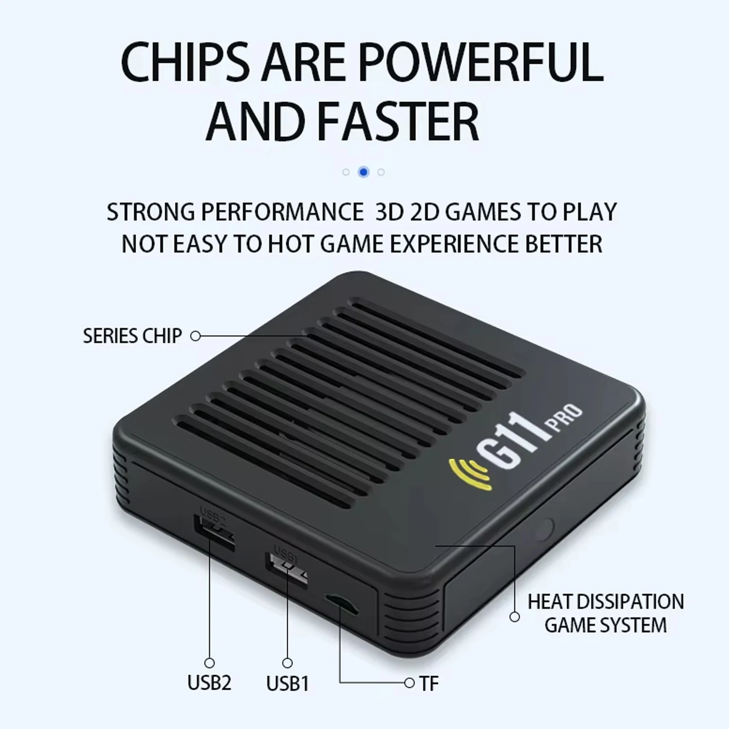 G11 Pro Game Box Built in 40000+ Retro Games 4K HD TV Game Stick Video Game Console 128G  Portable Game Player Wireless Gamepad