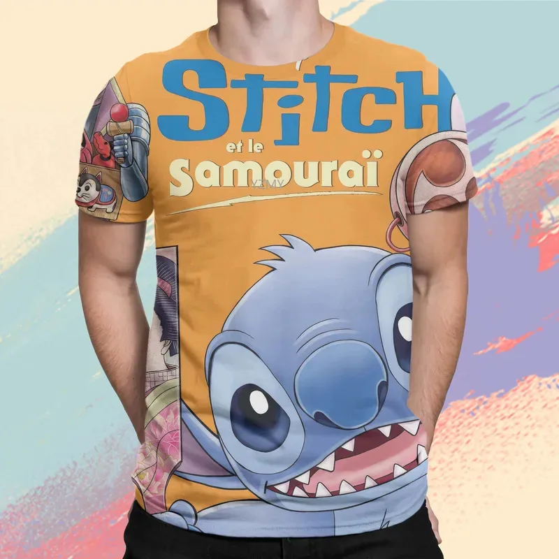 Summer Disney Stitch 3d Print T Shirts Cartoon Boys GirlsT-shirts Short Sleeves Children Clothing Kids Stich Tees Tops