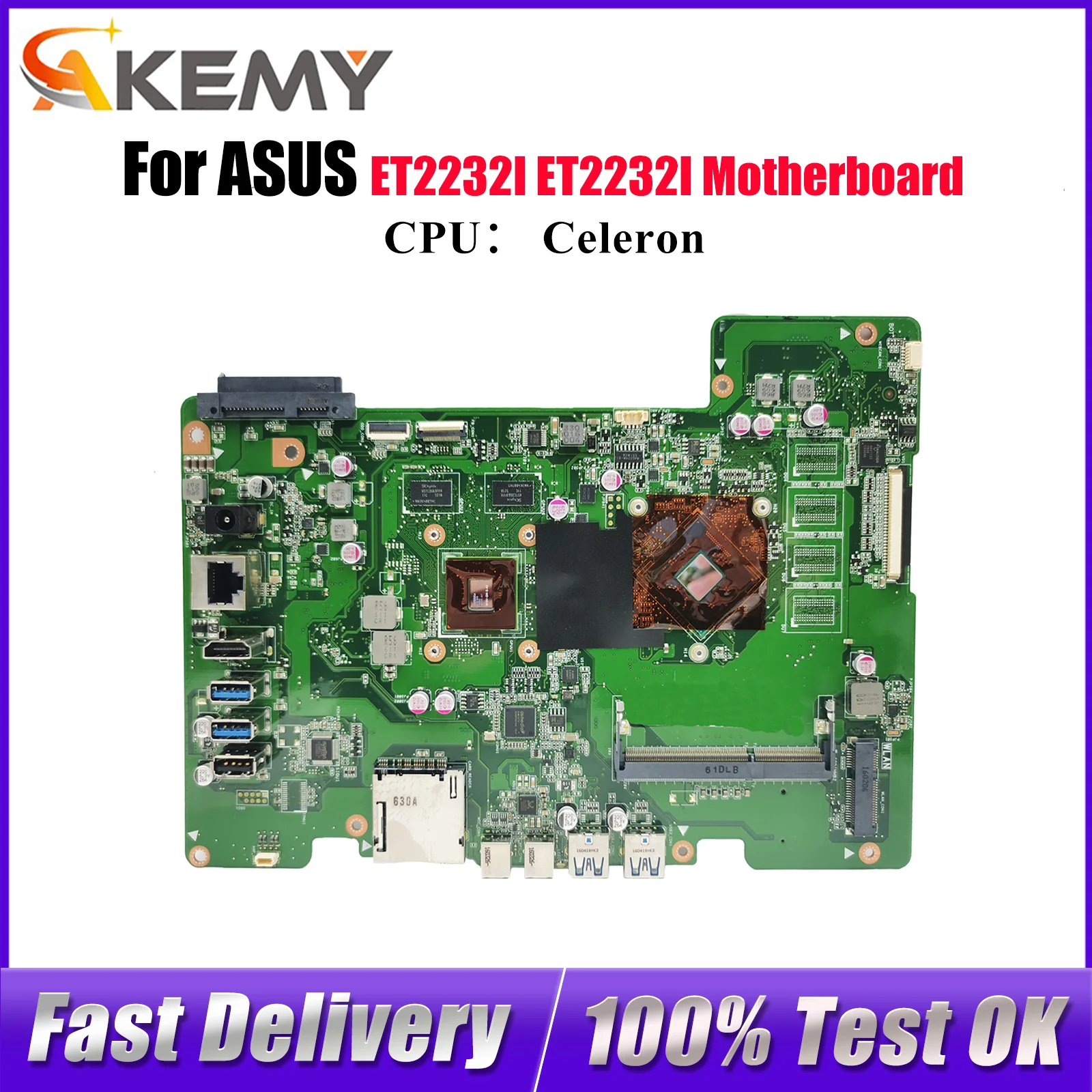 

Материнская плата для ноутбука ET2232I для ASUS AIO ET2232 ET2232I с процессором Celeron, 100% тестирование, ОК, быстрая доставка, высокое качество