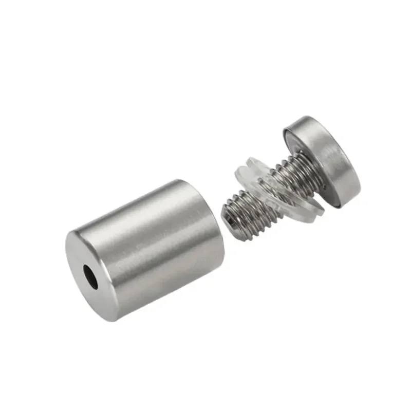 Sujetadores de vidrio de acero inoxidable de 16mm, 40 Uds., separadores publicitarios acrílicos, clavos, tornillos de fijación para cartelera, Hardware