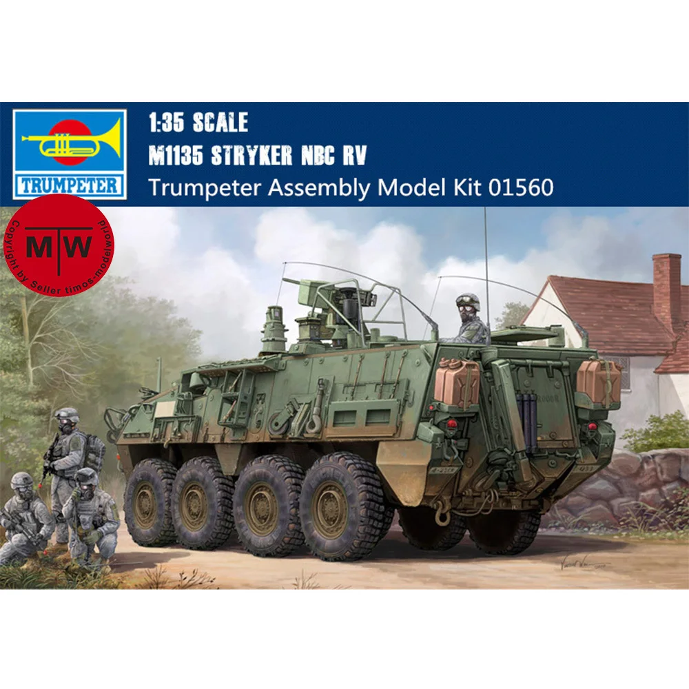 

Trumpeter 01560 1/35 Scale US M1135 Stryker NBC RV Plastic Assembly Military Model Building Kits