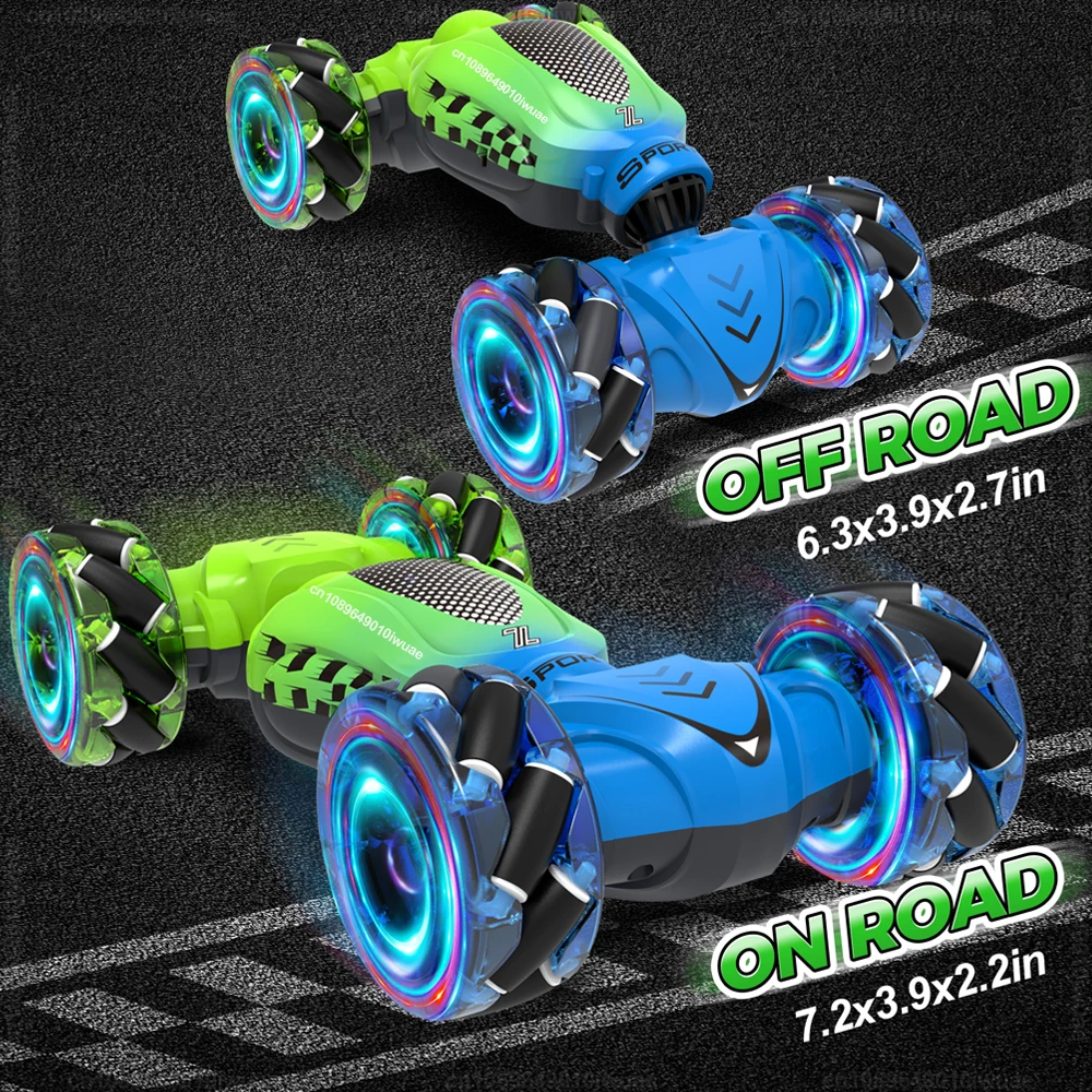 4WD RC Stunt Car Toy 2.4G Radio Remote Control Watch Gesture Sensor Rotation Twist Drift Car Vehicle Toy dla dzieci Prezent dla dzieci