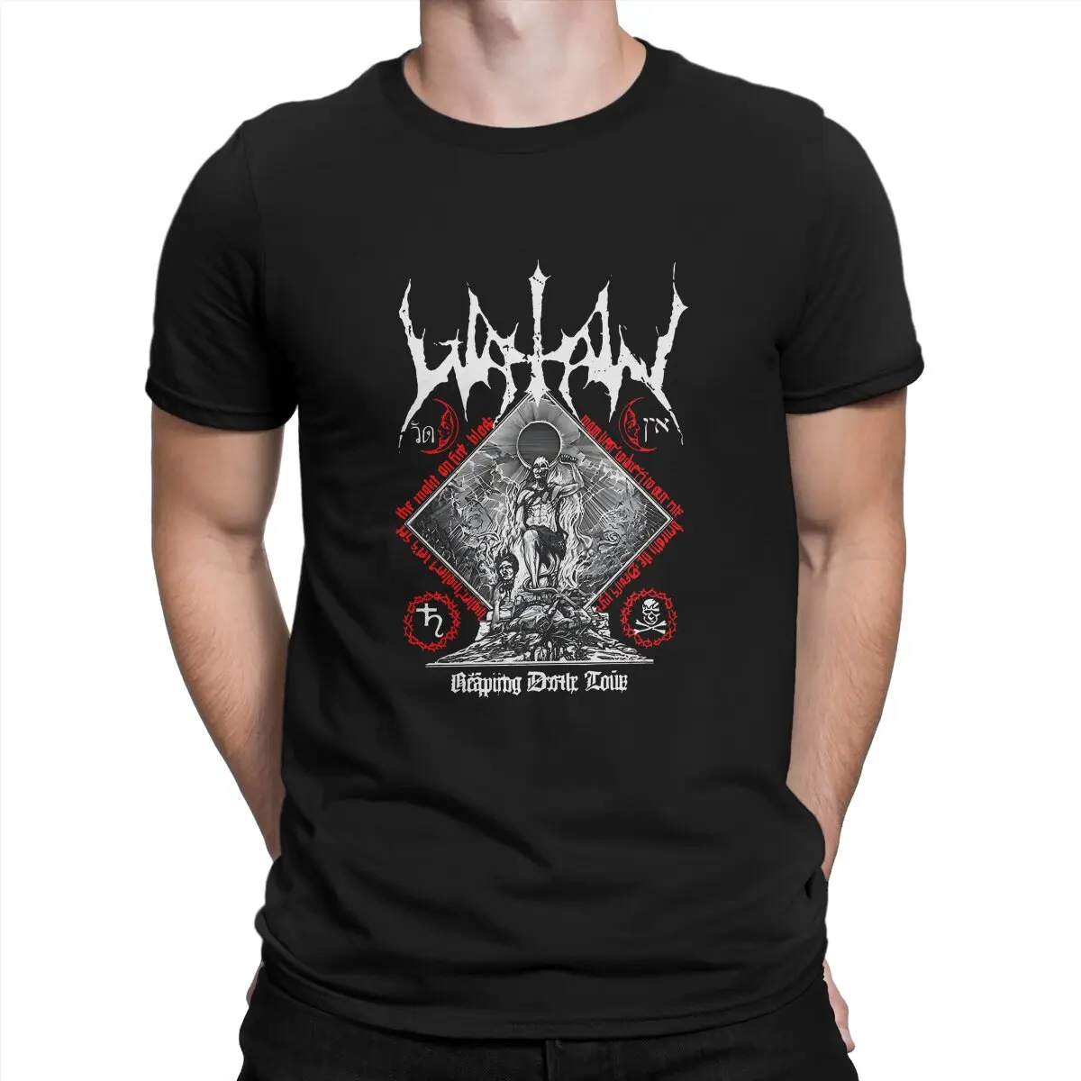 REAPING DEATH TOUR Hip Hop TShirt Watain Leisure T Shirt Hot Sale T-shirt For Men Women