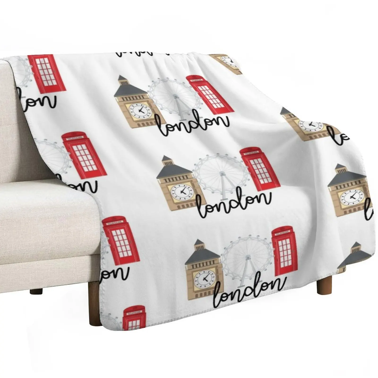 London Throw Blanket Soft Comfort Blanket for Reading Watching TV view 2