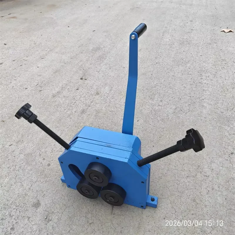 Three-roll Curving Machine Hand-crank Operation a Compact and Portable Tool for Ring Bending