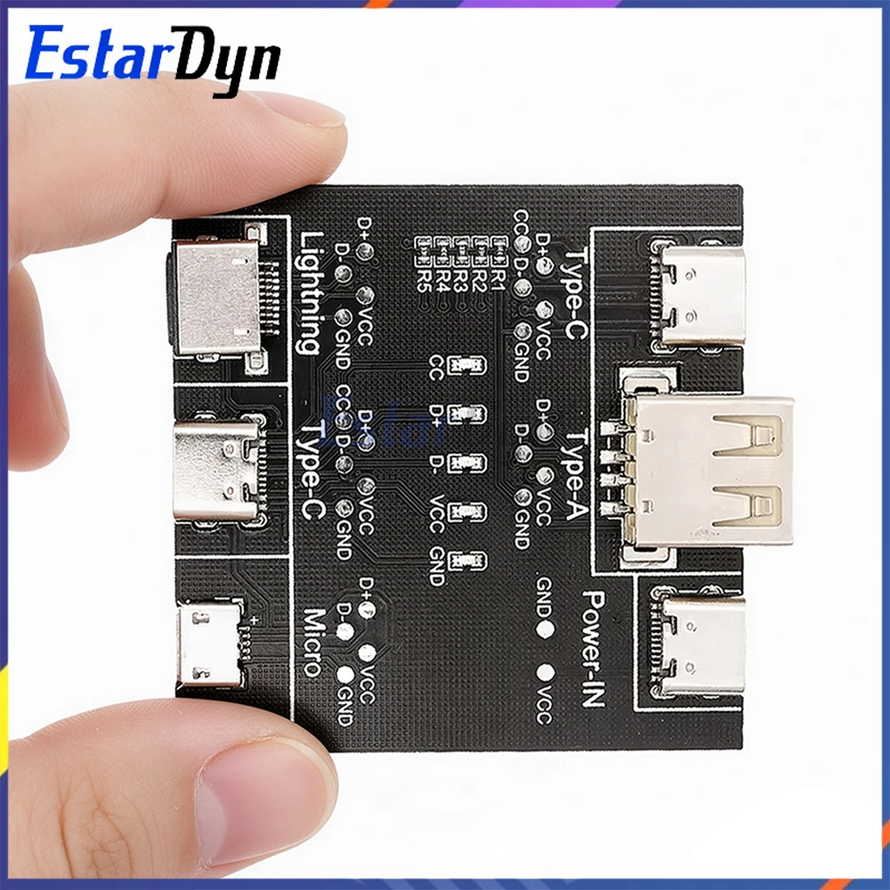 DT3 Data Cable Tester Type-C Micro USB Cable Detection Board Short Circuit On/Off Switching Diagnostic Tool for iOS Android