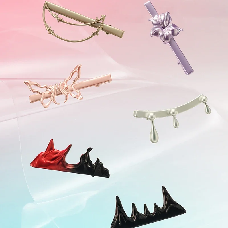 팝 마트 스컬판다 사운드 시리즈 헤어핀 조합 클립 장식용 블라인드 박스 장난감 귀여운 애니메이션 액션 피규어