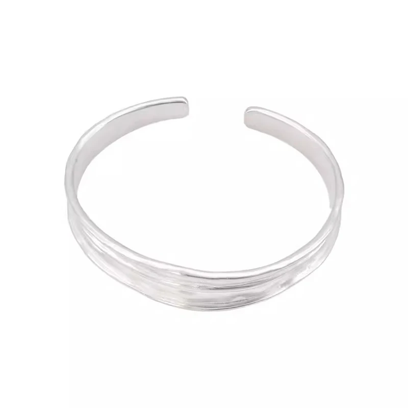 Foxanry Matte Texture Cuff Bracelets For Women Couples Minimalist Fashion Personality Elegant Handmade Party Jewelry Accessories