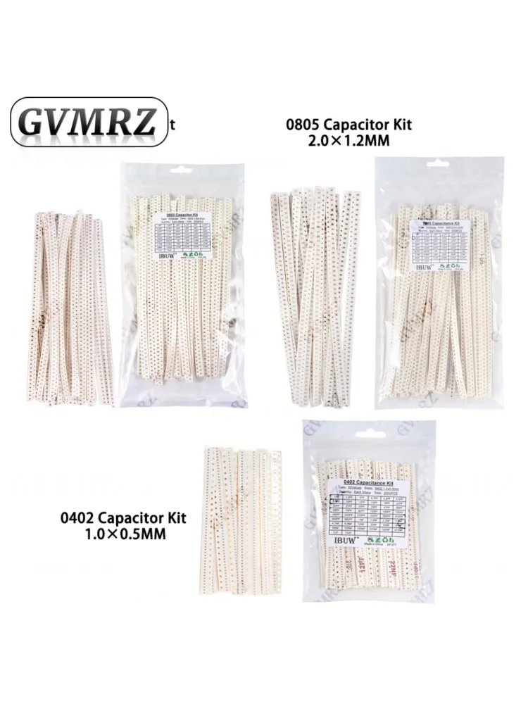 0603 0402 0805 1206 SMD Keramische Condensator Assortiment Set 1pF - 10uF 100PF 10NF 100NF 0.47UF 1UF Chip Capaciteit Set 10uF 8uF 7uF - afbeelding 2