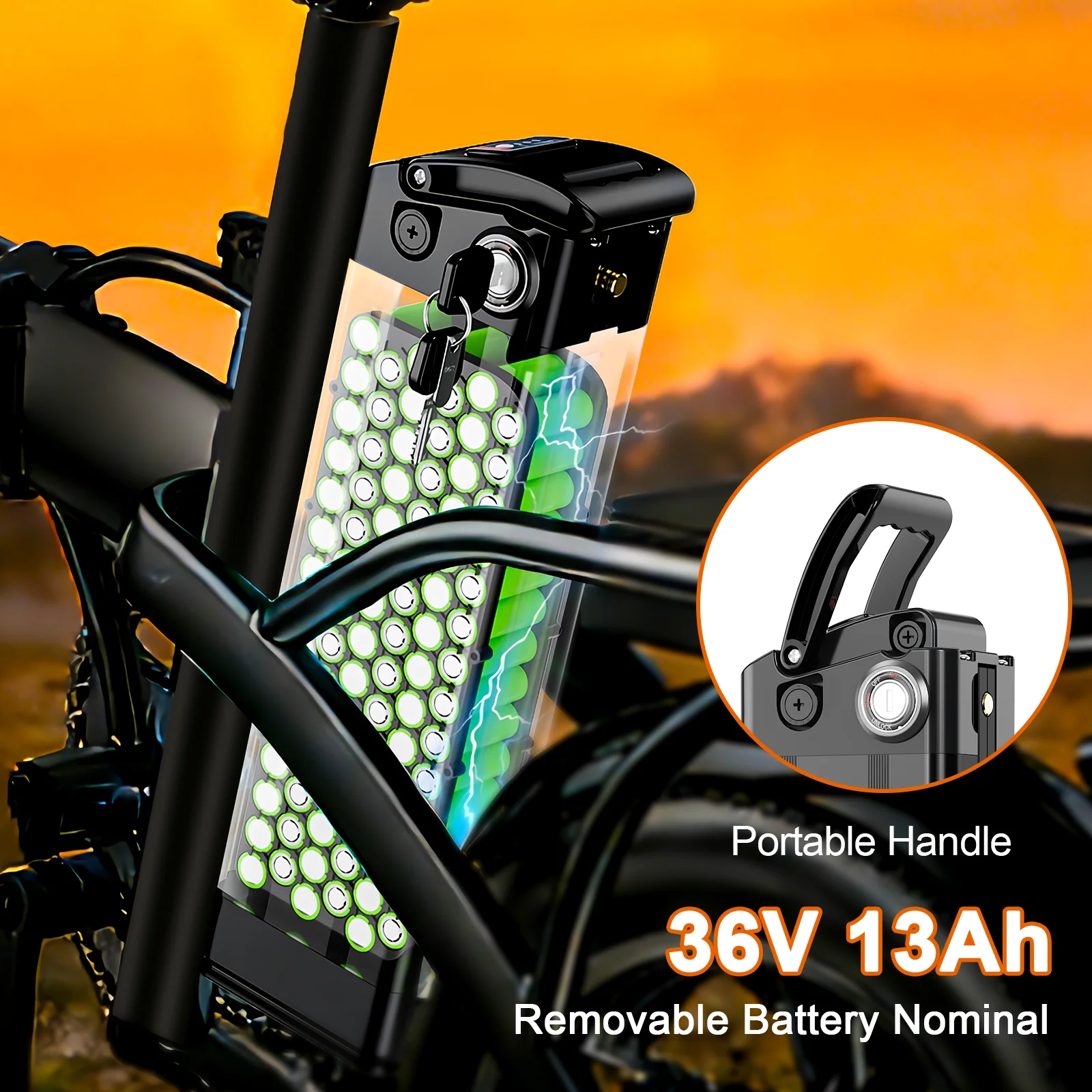 Polly 48V 25AH Ebike Battery Downtube 52V 25AH  Electric Battery  Original 21700 Lithium lon Battery 72V  500W 750W 1000W 1500W