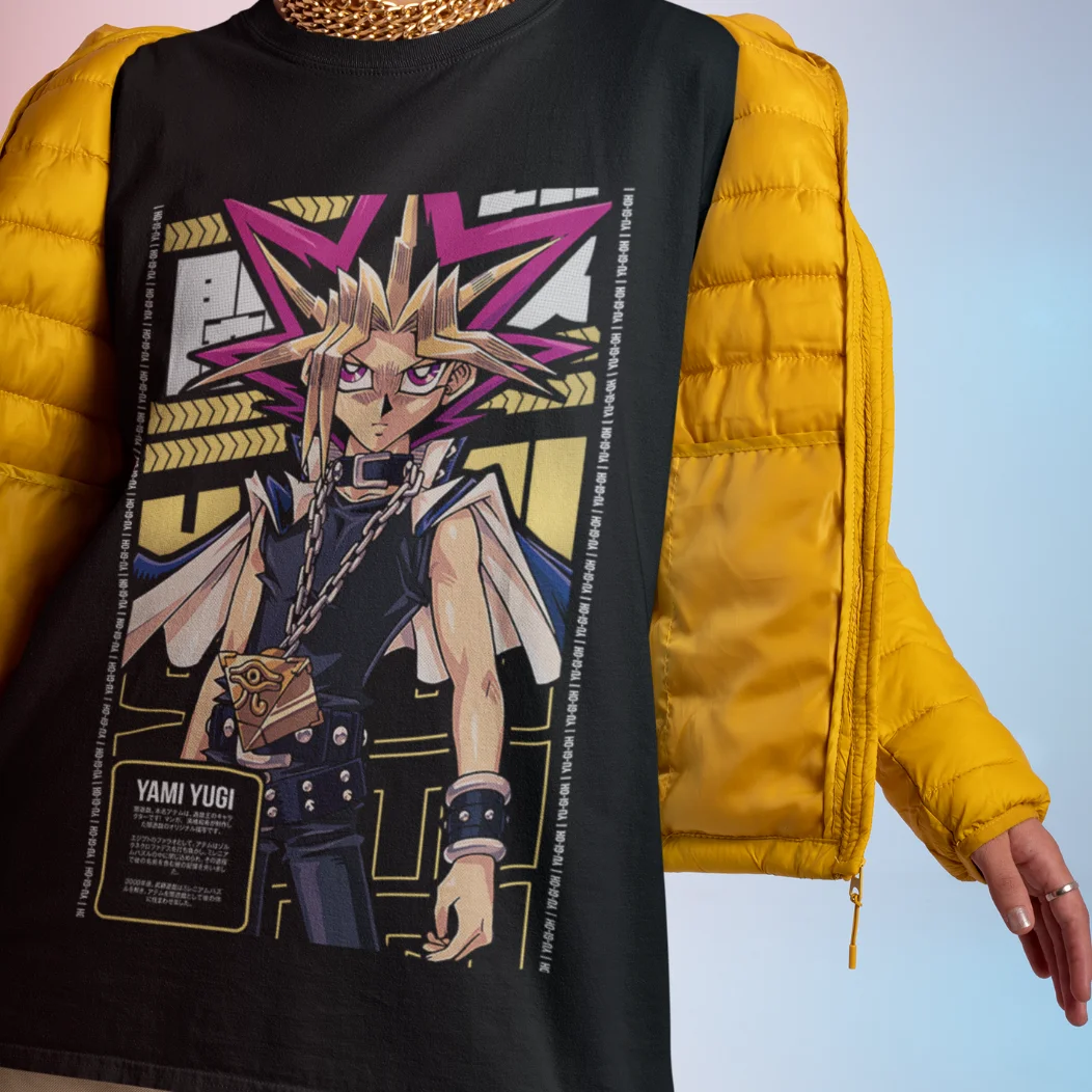 Yugi Muto Shirt Dark Magician Anime T-Shirt YuGiOh Tshirt Yu Gi Oh Yami Atem Tee