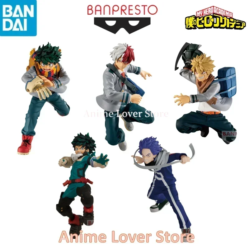 Bandai Original Banpresto My Hero Academia BRAVEGRAPH Midoriya Izuku Todoroki Shouto Katsuki Anime Figures Model Toys Gifts