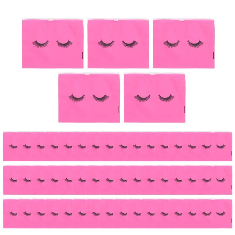 

Набор из 50 пакетов BOFO для ухода за ресницами, пластиковые косметички, несессеры для туалетных принадлежностей, дорожные косметички на молнии