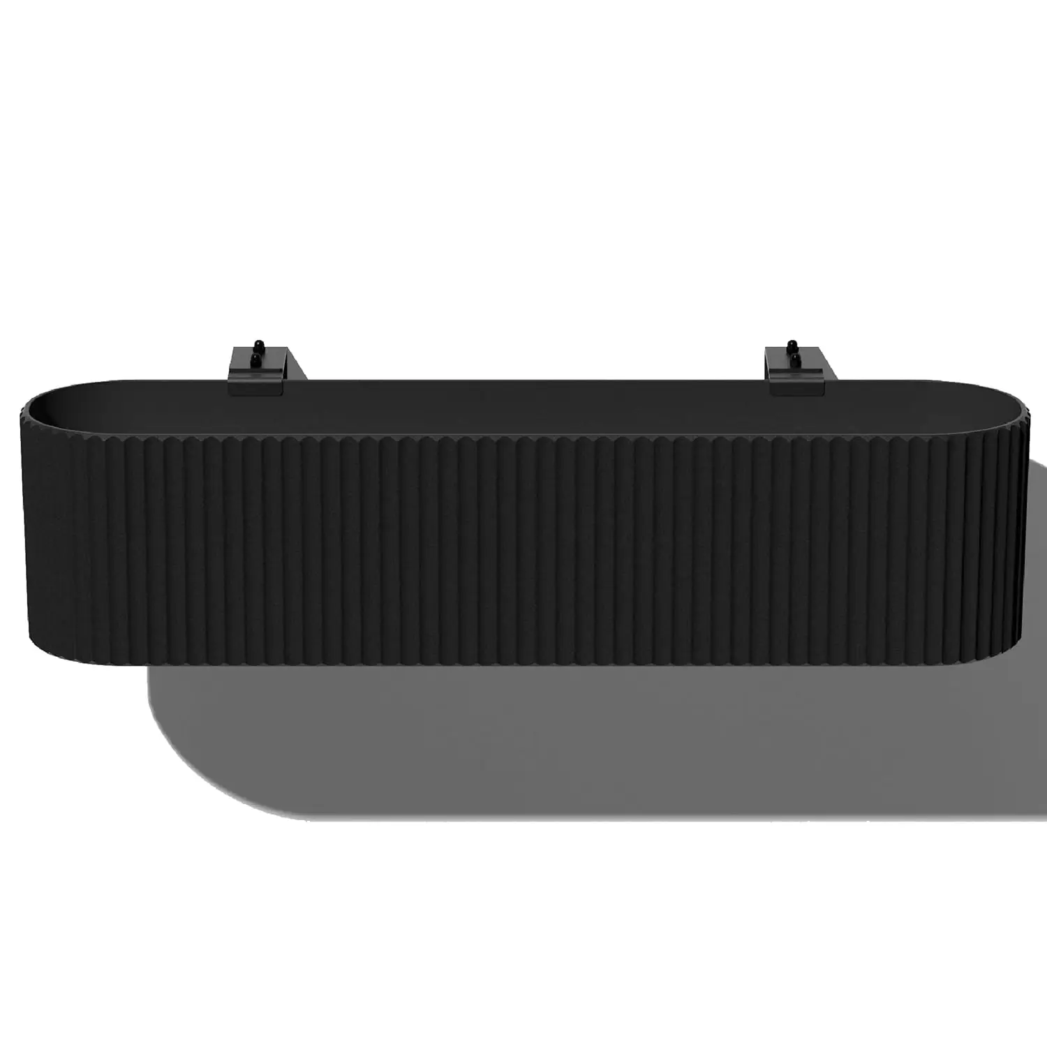 Demi Series Railing Planter - Round Window Box with Bracket