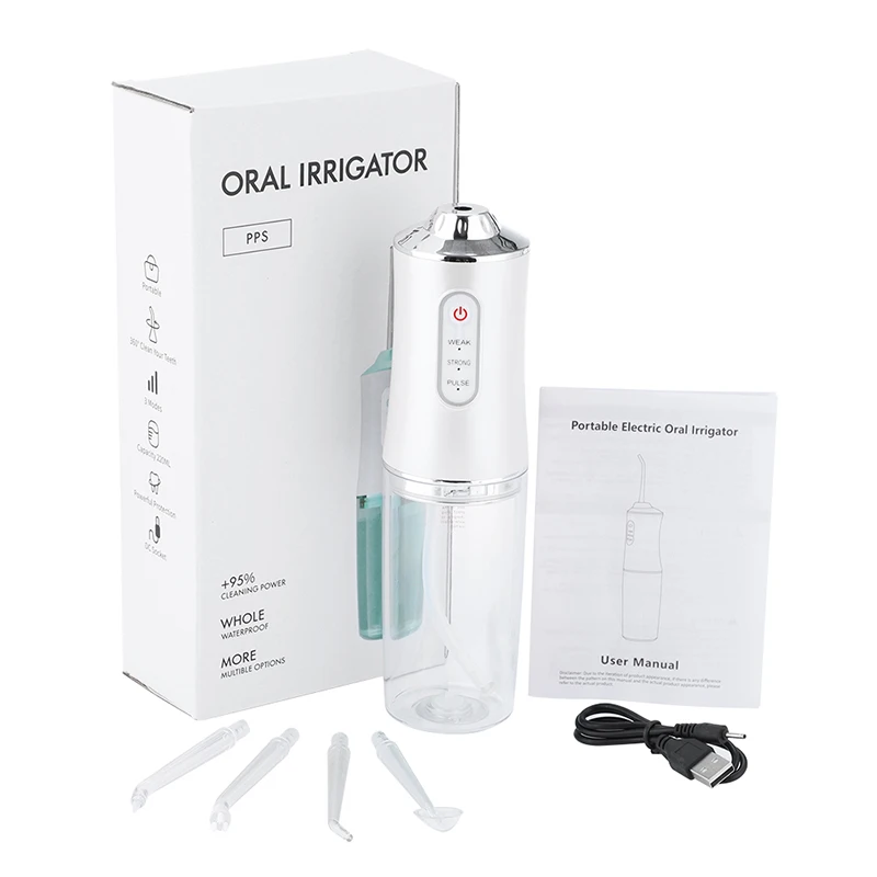

Oral Irrigator Cheap Wholesale IPX7 Waterproof Electric Teeth Whitening Equipment Home Travel Dental Floss Water Flosser