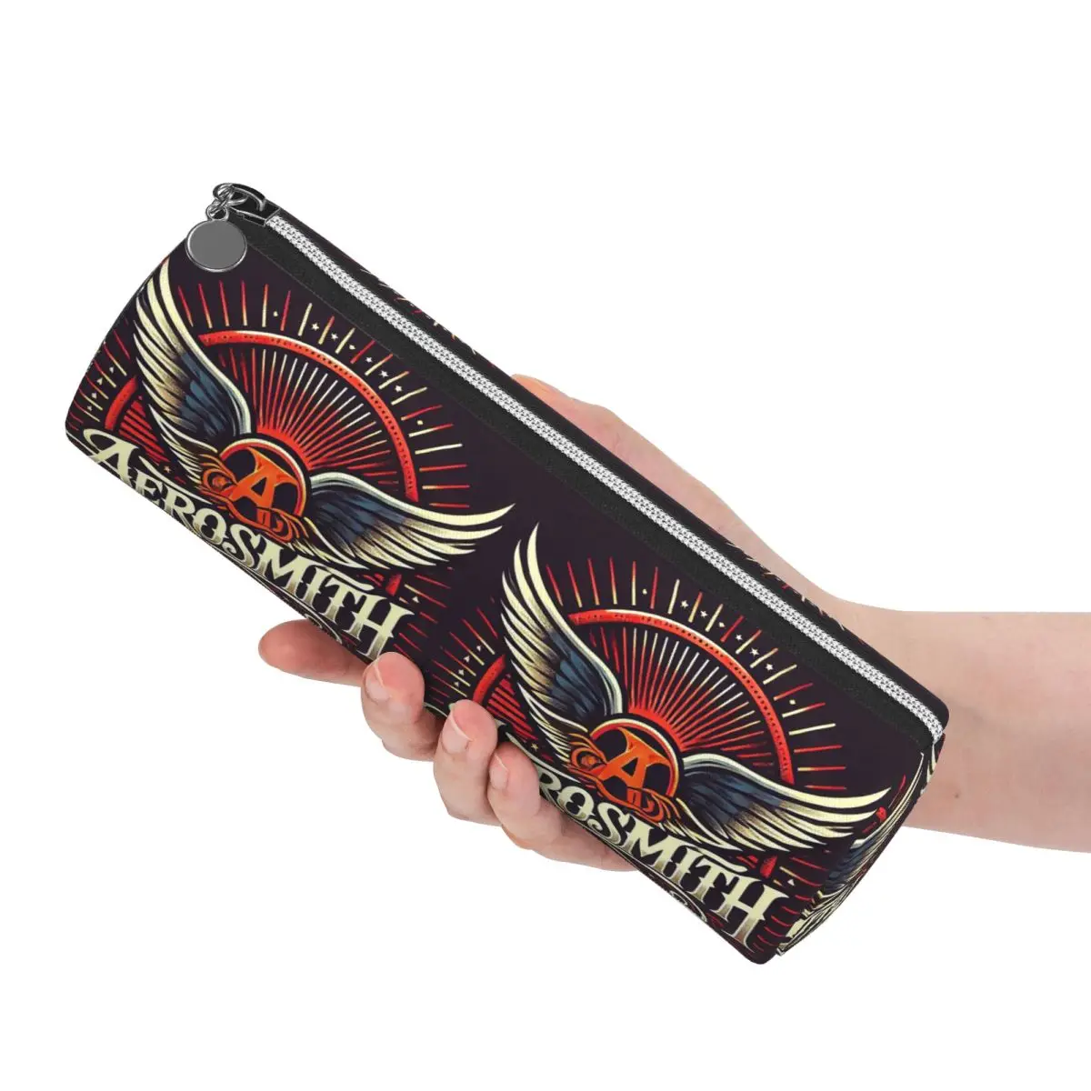 Rock Aerosmith Band Pencil Cases Pen Holder Cylinder Pen Box Pencil Bag for Students Stationery Supplies