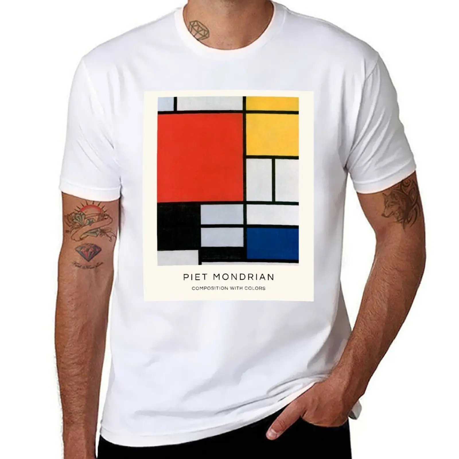

Color Composition by Piet Mondrian T-Shirt t shirts for man cotton essential t shirt T-Shirt