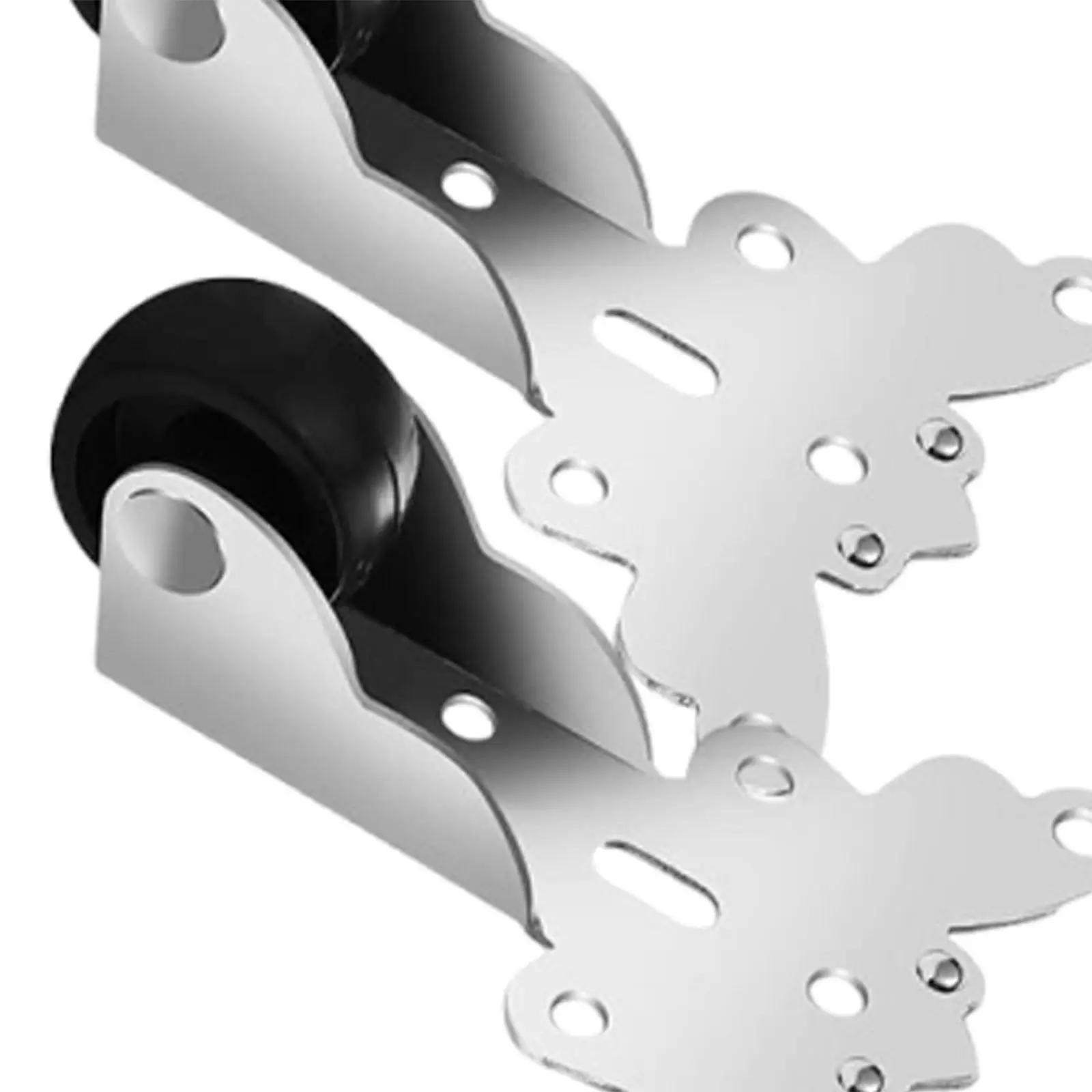 2x ล้อเลื่อนทิศทางฮาร์ดแวร์แบริ่งโหลดที่แข็งแกร่งเลื่อนประตู Rail Pulley สนับสนุน Roller เงียบกลไกการเลื่อน