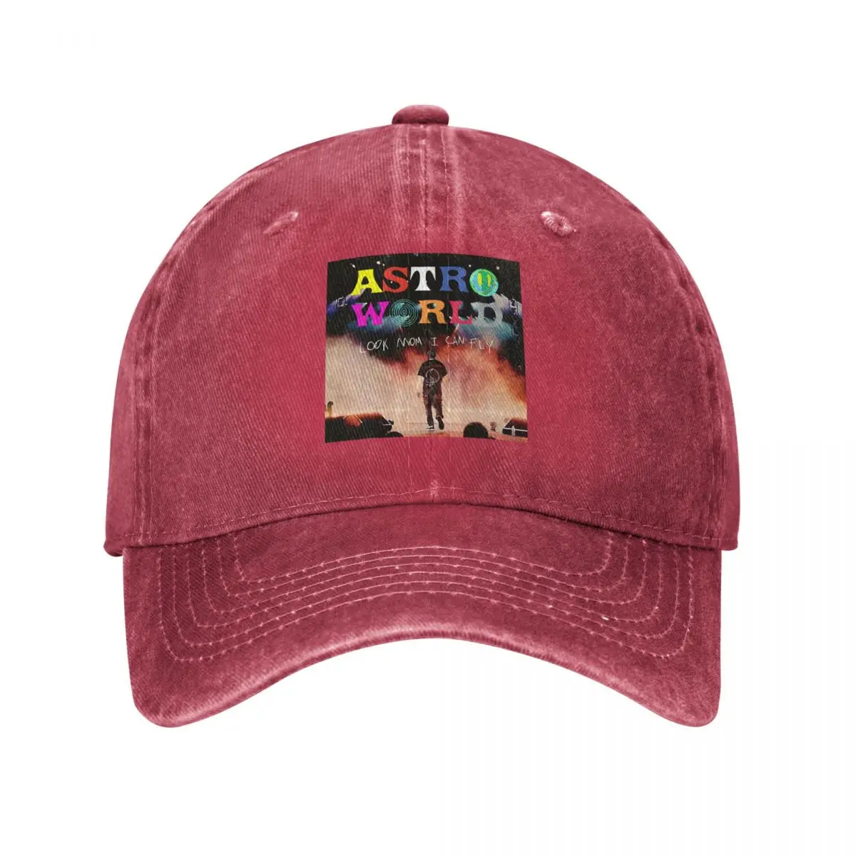 Washed Men's Baseball Cap Look Mom I Can Fly Trucker Snapback Caps Dad Hat A-Astroworld Golf Hats