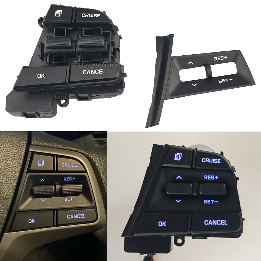 For Hyundai Accent 1.6L 2019 2020 2021 2022 Cruise Control Buttons Remote Control Steering Wheel Button Switch Car Accessories