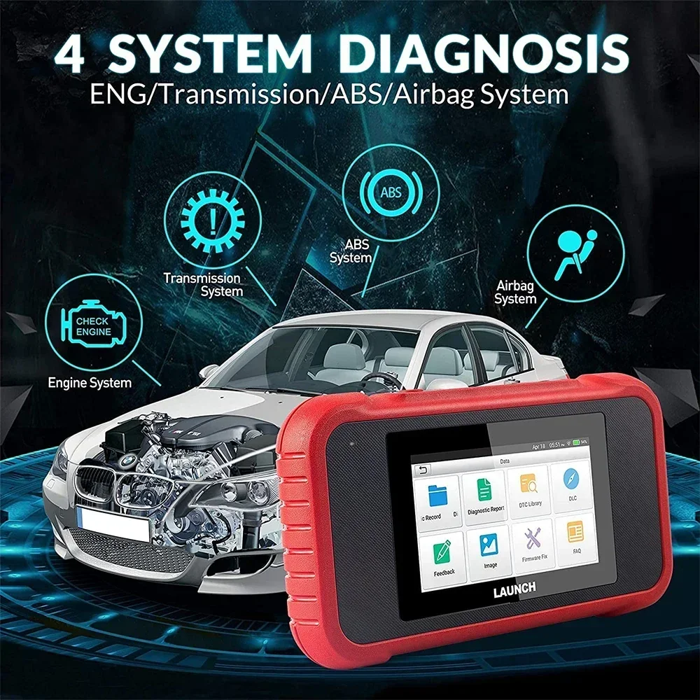 LAUNCH X431 CRP129E / CRP129E V2.0 Car OBD2 Diagnostic Tools ENG ABS SRS AT Oil SAS EPB TPMS DPF Reset Auto Scanner Free Update