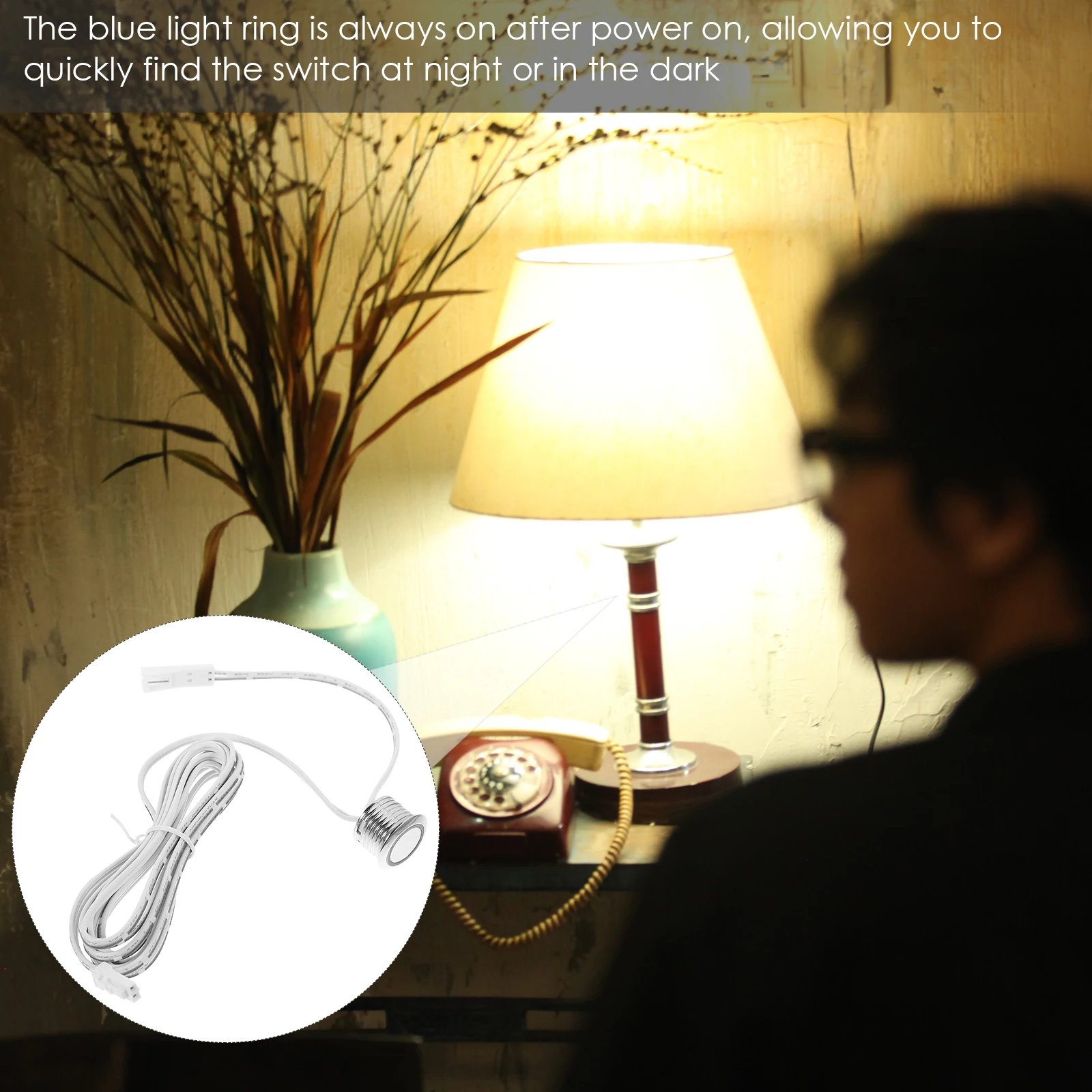 Touch Lamp Control Module 5A 12 24 Volt Dimming with Blue Light Ring Indicator for LED Strip Lighting Sensor