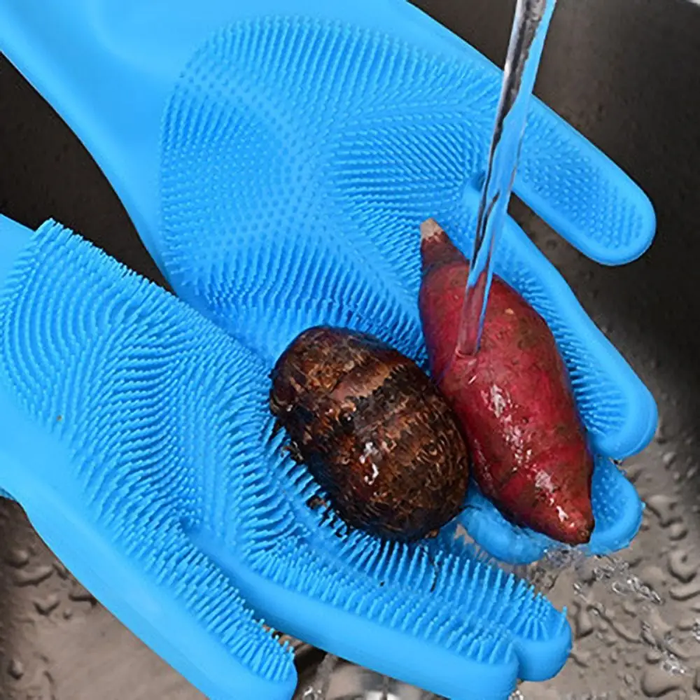 1 زوج سيليكون الحيوانات الأليفة الاستحمام قفاز تمديد الأكمام فرك تصميم الحيوانات الأليفة الاستمالة تنظيف قفاز مقاوم للماء لينة قفاز تنظيف الحيوانات الأليفة #1