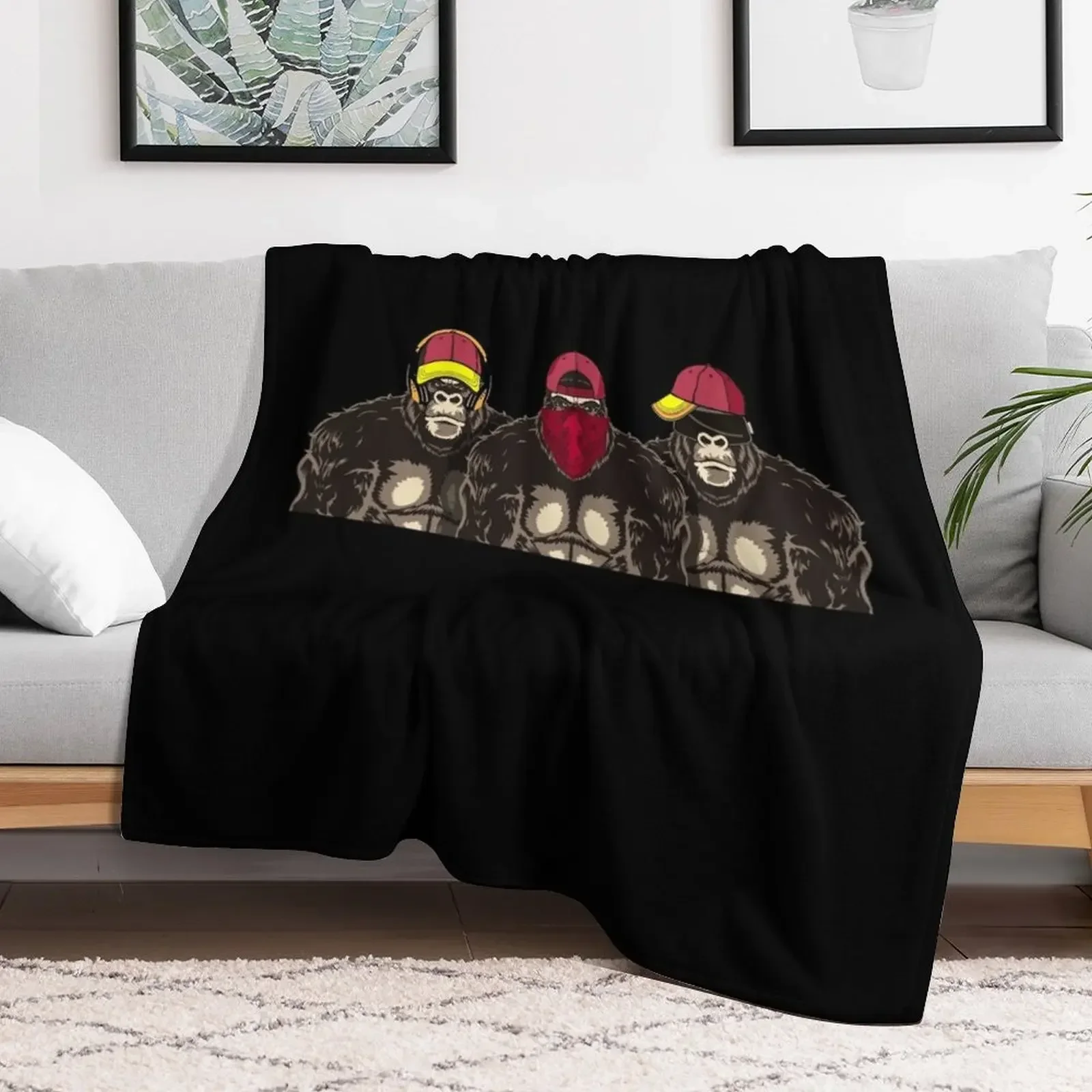 Three wise monkeys hear nothing speak see gamer Throw Blanket Hair Luxury Thicken Baby Blankets