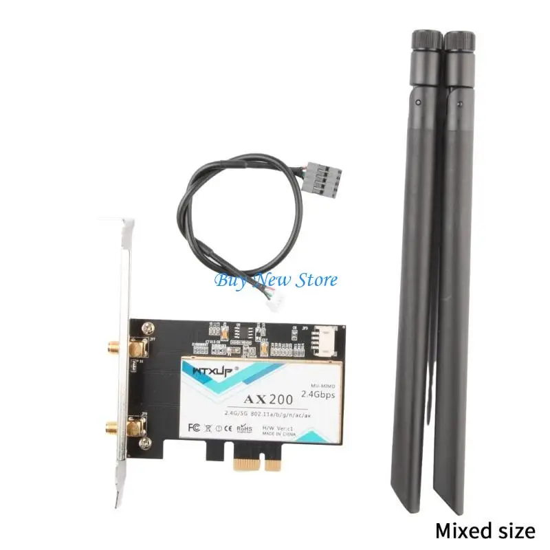 بطاقة واي فاي 20CE AX200 3000M AX200NGW بطاقة الشبكة PCIe اللاسلكية BT5.0 DualBand 2.4
