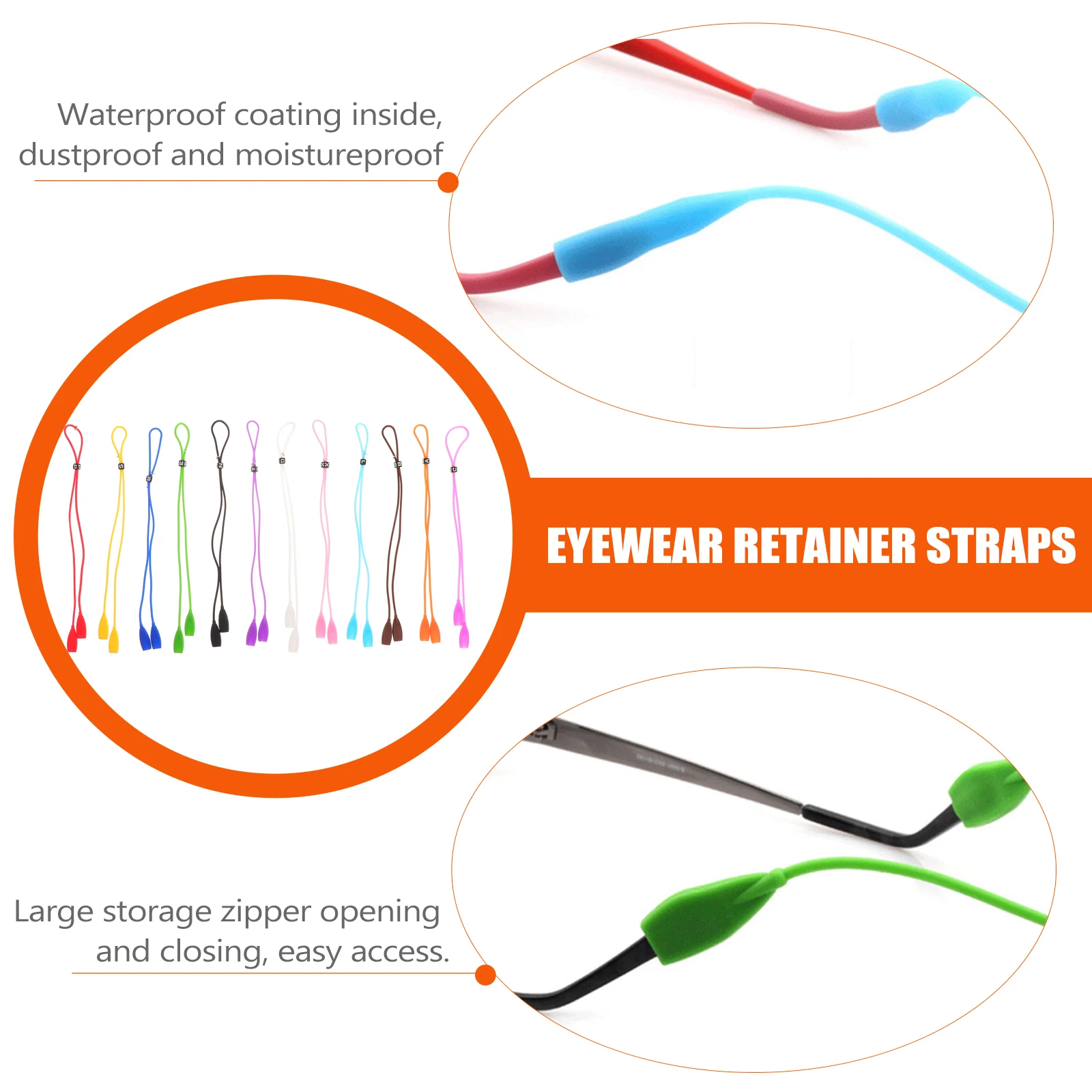 

12 Pcs Non-slip Rope Glasses Holder Strap Eyewear Retainer Cord Adjustable Safety Child