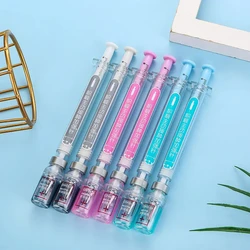 Bolígrafo luminoso de Gel para estudiantes, pluma neutra de modelado de jeringa creativa, bolígrafos de firma, regalo de enfermera, papelería, 1 piezas