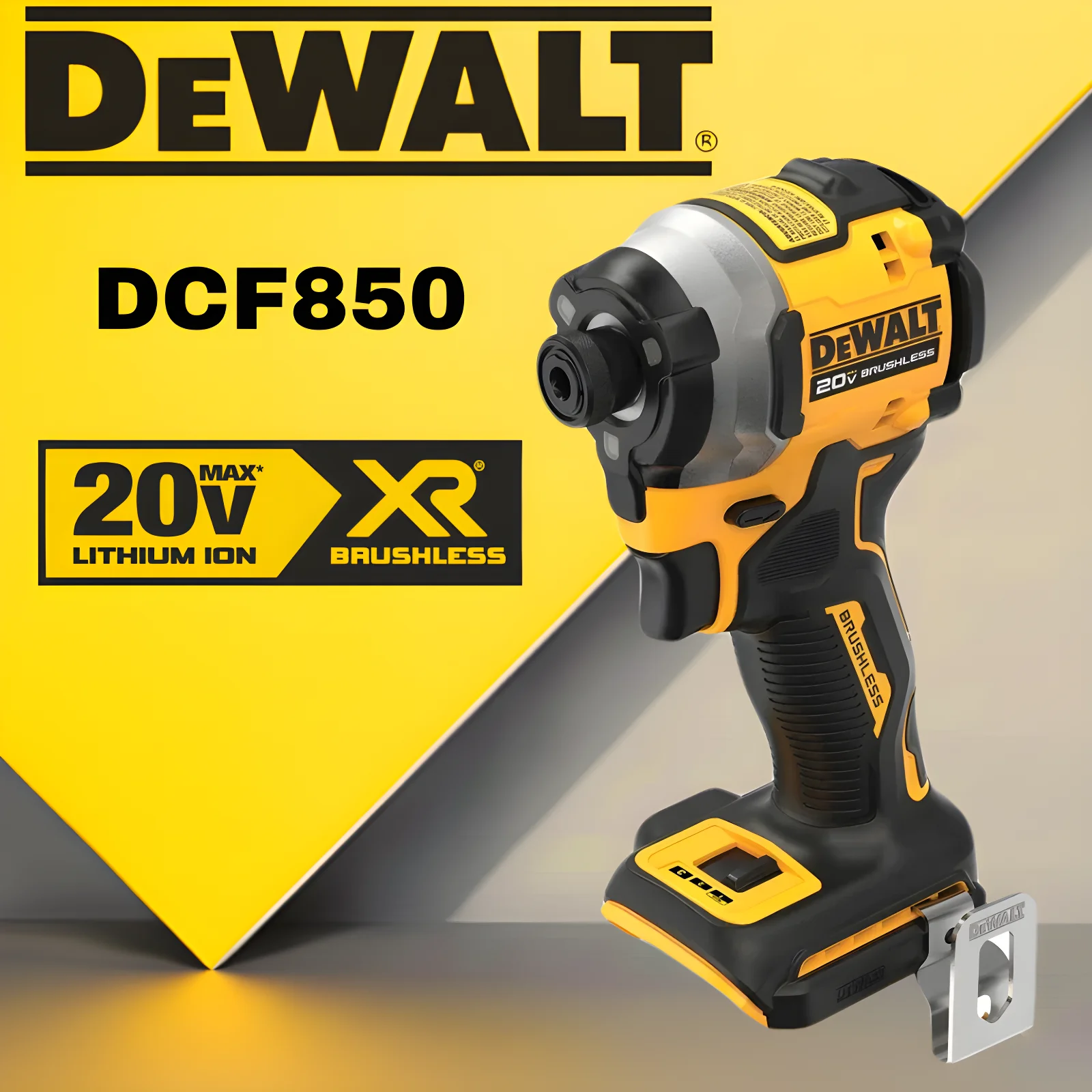 DEWALT DCF850 20V Impact Drill Brushless Motor 205Nm Variable Speed Electric Screwdriver Woodworking Driver Bare Tool power tool