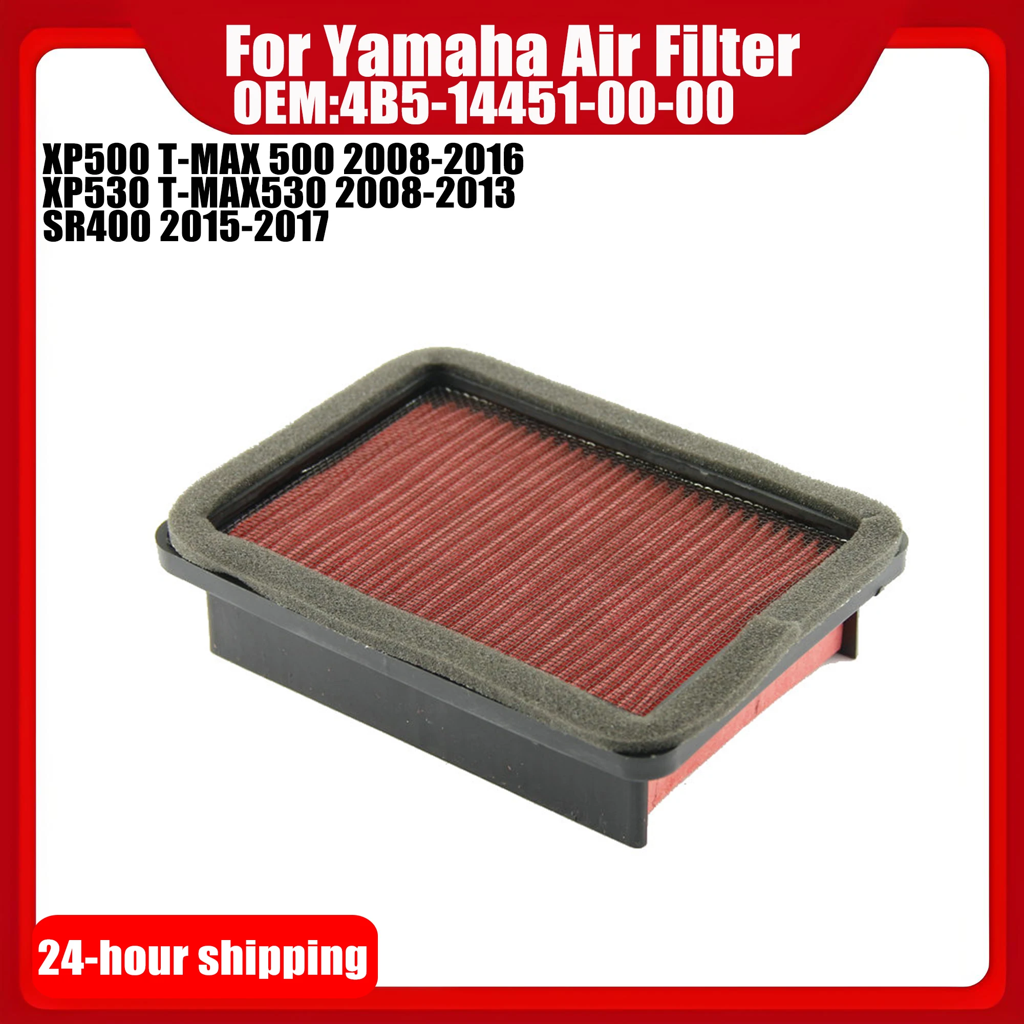 Motorcycles Air Filter For Yamaha XP500 T-MAX 500 2008-2016 XP530 T-MAX530 2008-2013 SR400 2015-2017 OEM:4B5-14451-00-00