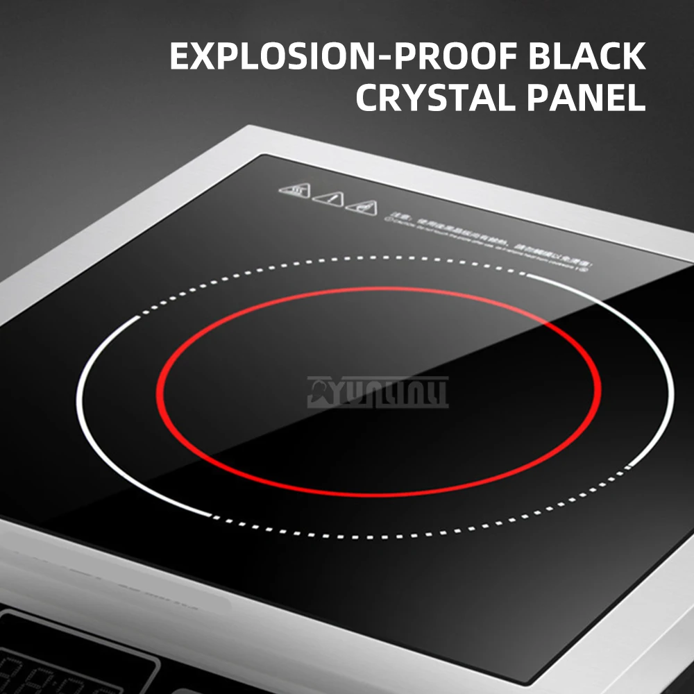 

Кухонная индукционная плита из нержавеющей стали, плоская плита с высоким пламенем, кухонный прибор Kuchenka Elektryczna Indukcyjna