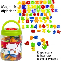 78 Pieces/Bottle Children Early Educational Alphabet Learning Refrigerator Symbol Numbers Sticker for Kitchen Dormitory