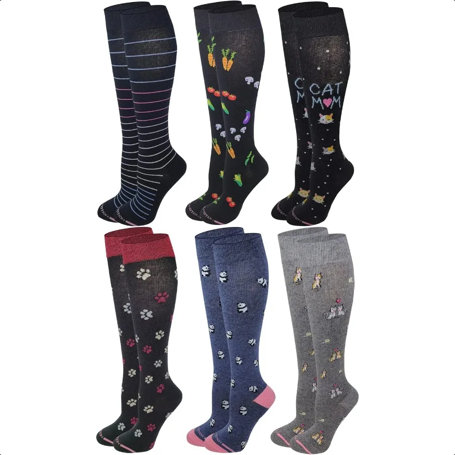 

Dr. Motion Women 6 pairs pack everyday comprion knee high socks