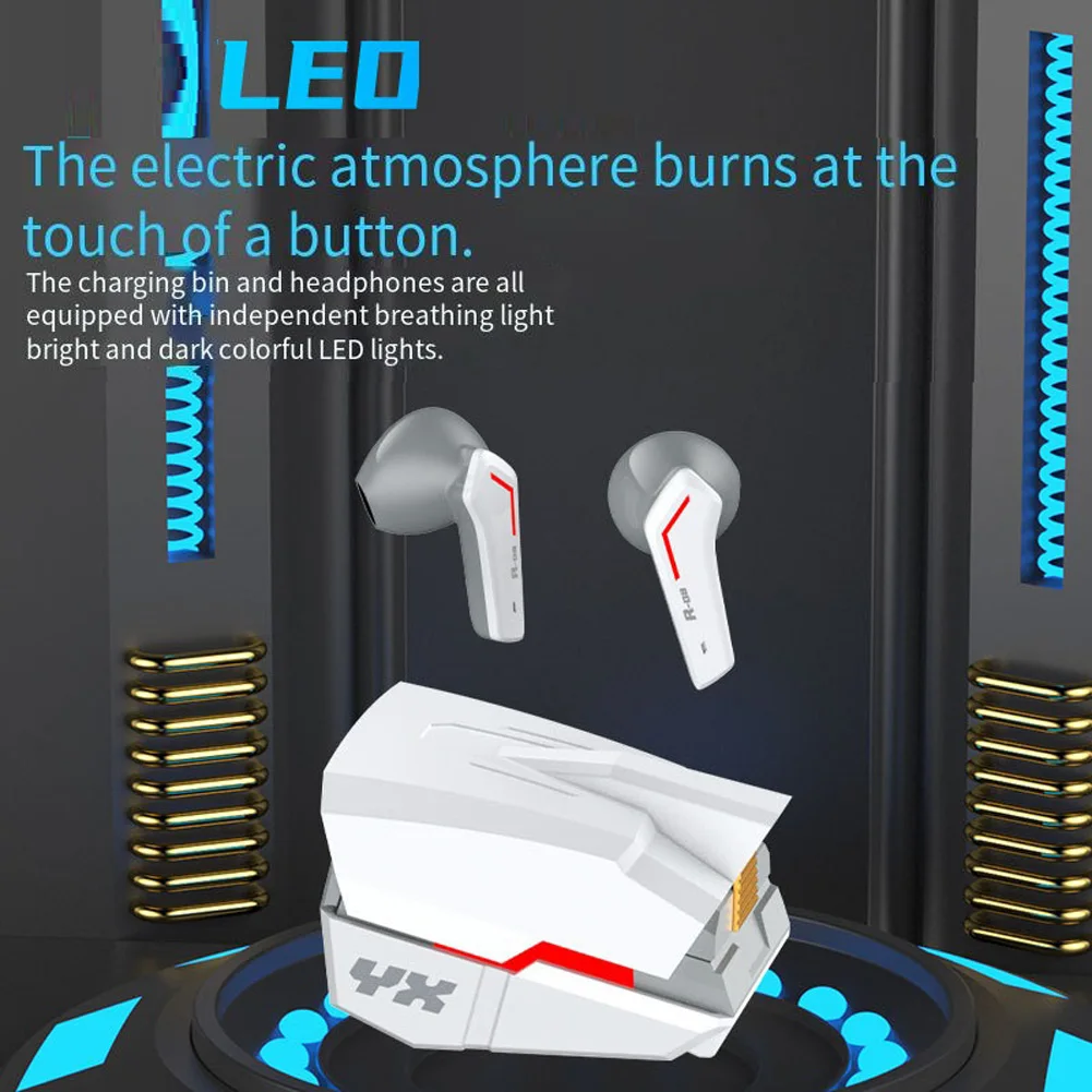 R08 Wireless Earbuds Ultra Long Battery Life Stereo Sound Gaming Earphones With Charging Case For Cell Phone Computer Laptop