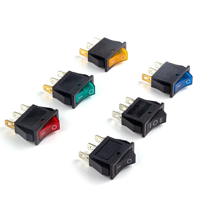 KCD3 Rocker Switch ON-OFF 2 Position 3 Pin Electrical Equipment  with Light Power Switch 16A 250VAC/ 20A 125VAC Home / Industry