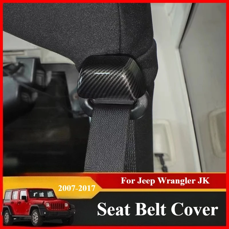 

Carbon Fiber Style Seat Belt Cover Trim for Jeep Wrangler JK 2007-2017 Interior Decoration Modification Accessories Modified
