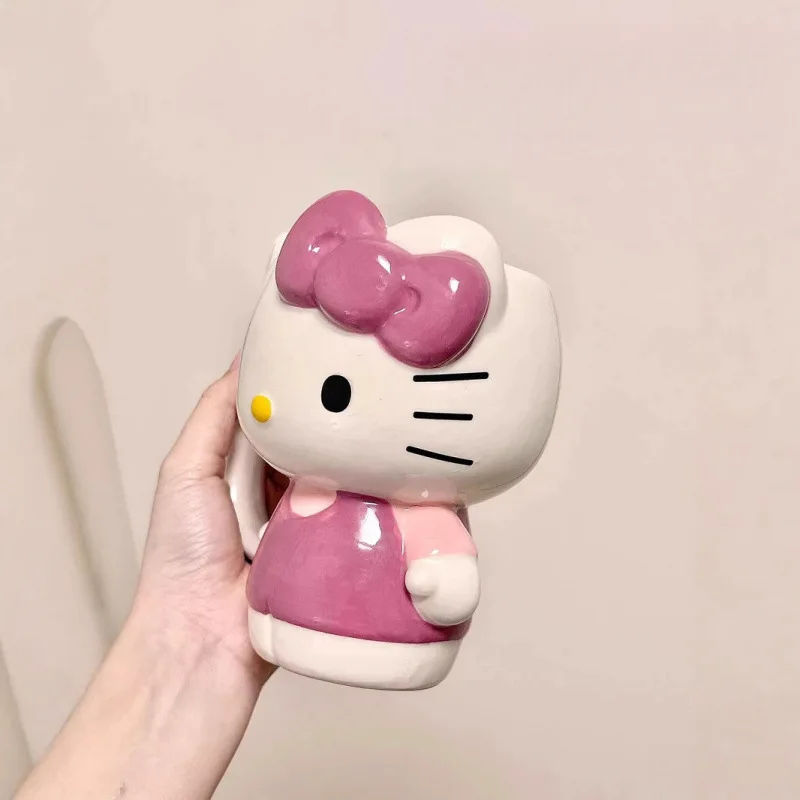 New Sanrio Hello Kitty Mug Kawaii Practical Large Capacity Creative Ceramic Water Cup Ins Korean Cartoon Anime Girlfriend Gift ﻿ - view 3