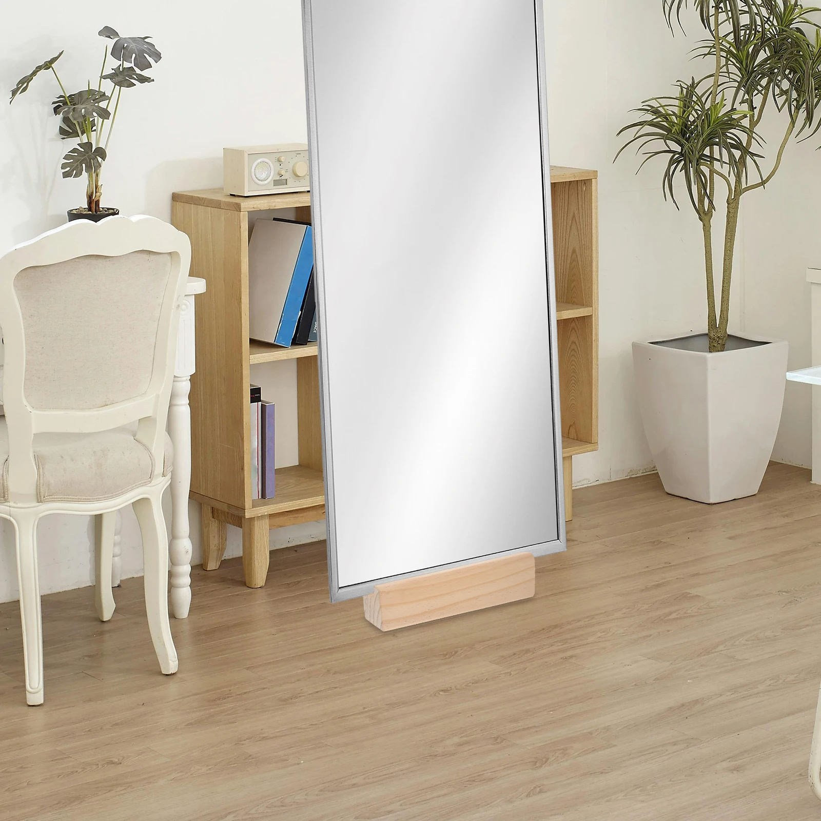 

Floor Mirror Base Length Stand Holder on for Taller Full-length Standing Rustic Decor