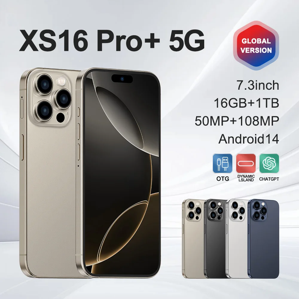 Original For Brand New XS16 Pro+  Smartphone 7.3 inch Full Screen 4G 5G Cell Phone 7800mAh Mobile Phones Global Version