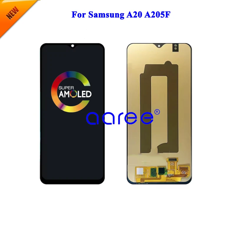 New Model AMOMLED OLED LCD Screen For Samsung A20 2019 A205 Display LCD Screen Touch Digitizer Assembly