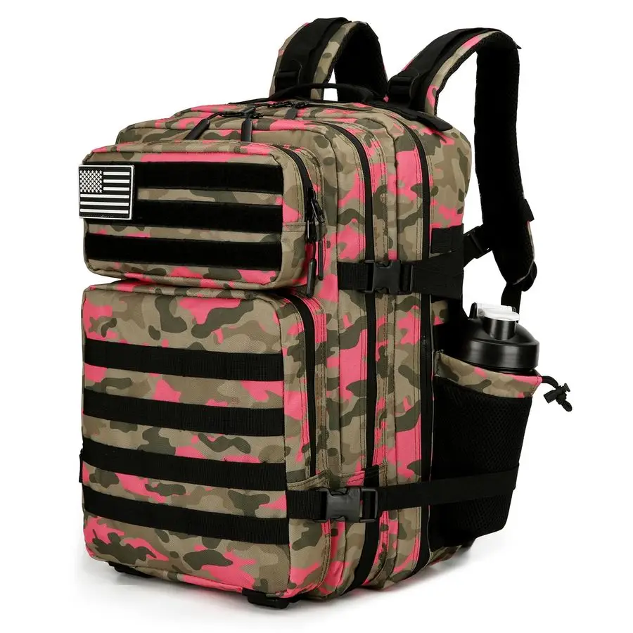 

Tactical Backpack for Men and Women Military Backpack Small Assault Pack Molle Backpack Bug Out Bag Travel Rucksack Daypack Pink