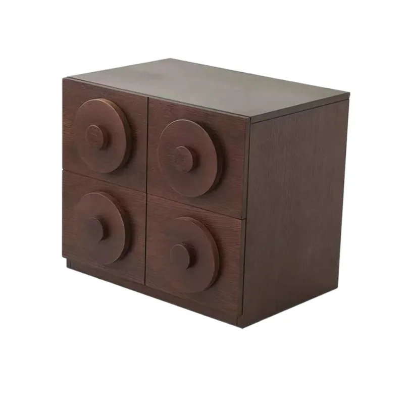 

Retro floor-to-ceiling living room card door cabinet household combination side cabinet solid wood