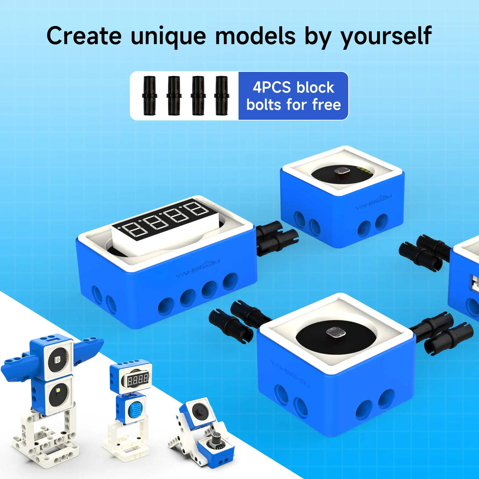 Bouwsteensensormodulekit met ultrasoon infrarood lichtsensorgeluid Compatibel met MicroBit V2 V1.5 Raspberry Pi Pico