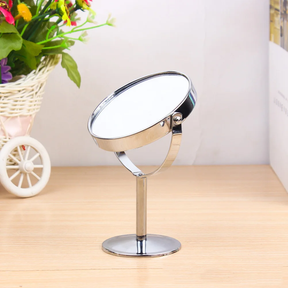 Miroir de maquillage rond de 4 pouces, 1 pièce, Design Chic, Durable et longue durée, Image claire réglable à 360 ° pour une touche rapide