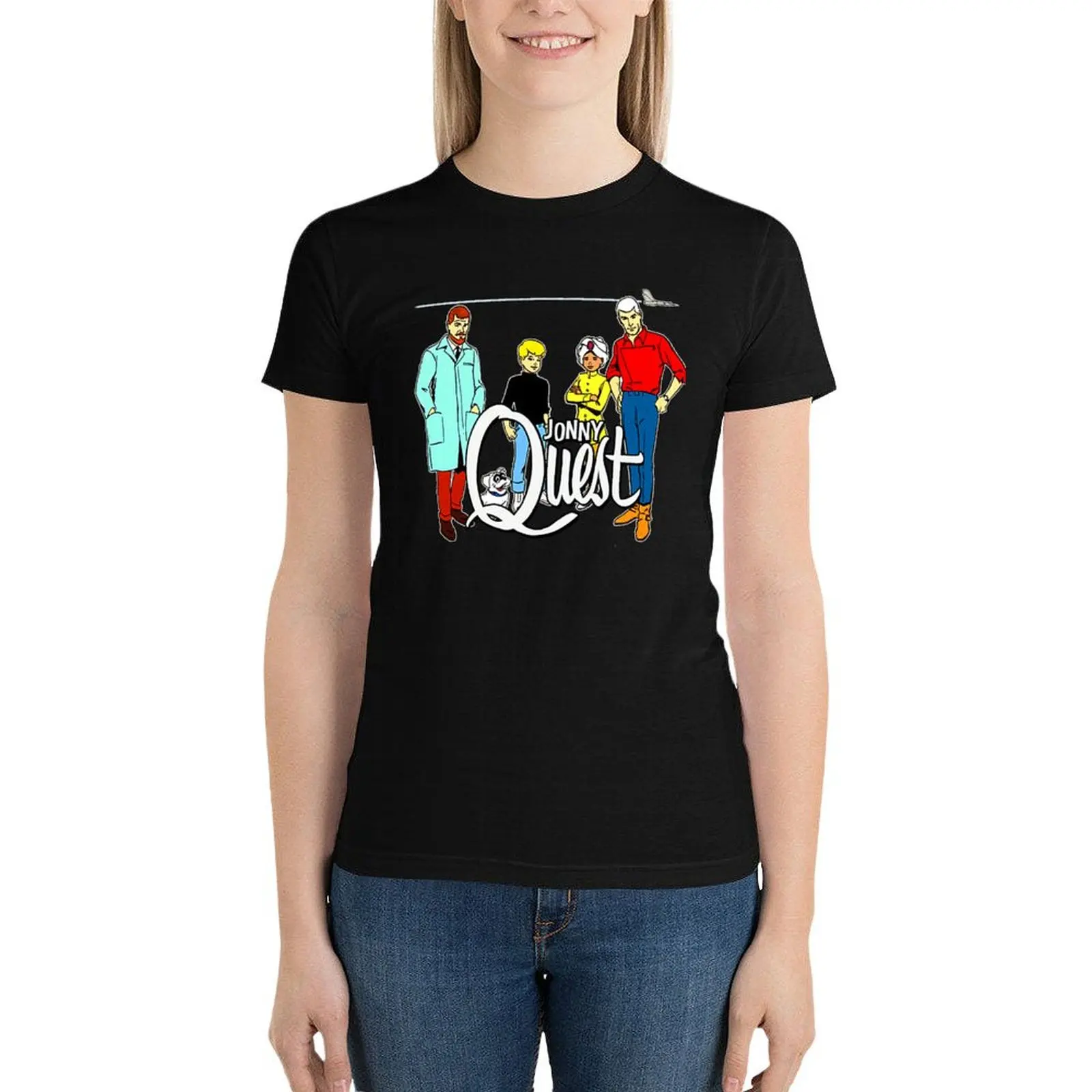 

Jonny Quest, non-distressed T-Shirt summer top cute tops summer tops t-shirts for Women graphic tees